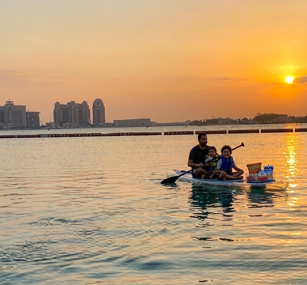 2026 Eid Al Adha Products: Sunset Paddling & Childhood Snacks at The Pearl